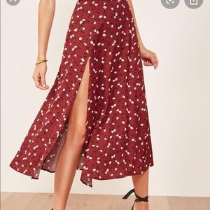 Reformation Zoe Midi Skirt Angeles Sz 8